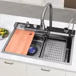 Chậu Rửa Bát 1 Hố 5 Phím Mart.home Hiển Thị Nhiệt Độ Phủ Nano Kèm Vòi Lọc Nước Thác Nước Vòi Xịt BH 10 Năm — ảnh 1
