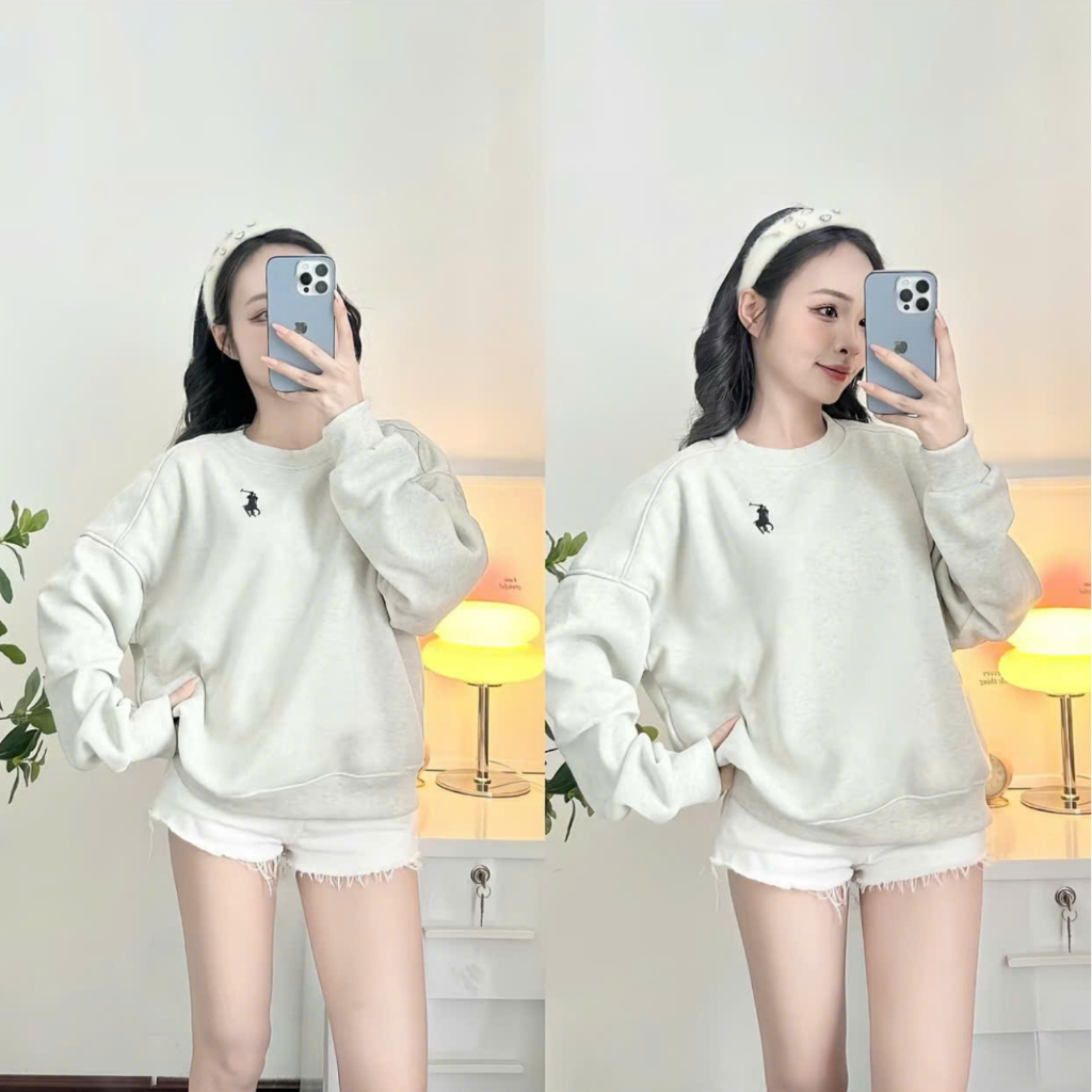 [Mã Giảm 10K] Áo Sweater CHUẨN HÀNG THÊU, Nỉ 2 DA Nam Nữ Basic, Thêu Ngựa Cao Cấp Form Rộng Thu Đông Phong Cách Hàn Quốc