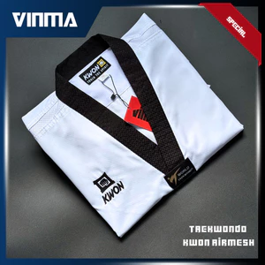 Taekwondo KWON AirMesh (KVA)_Võ Phục Phối Lưới Siêu Mát,Thiết Kế Logo Kwon Đen siêu chất