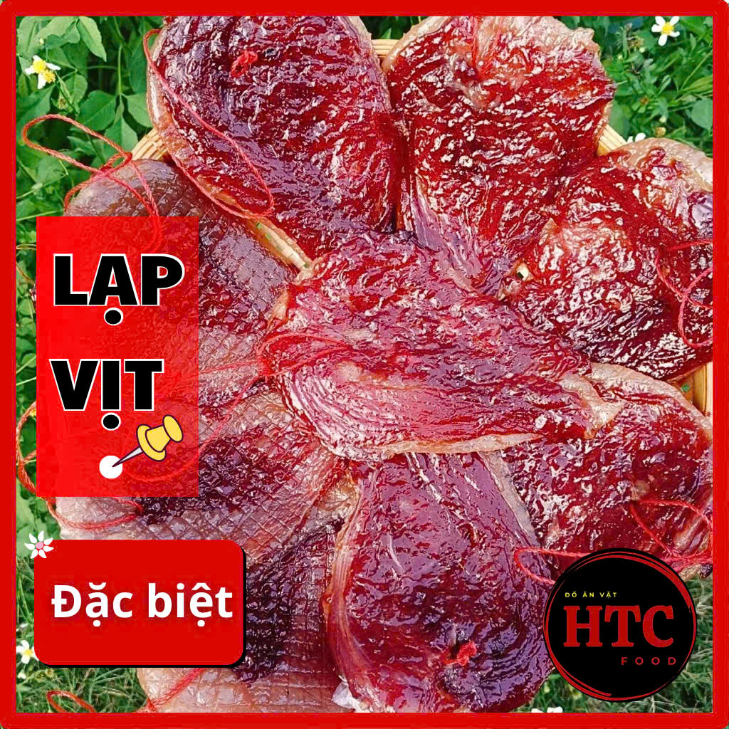 Lạp xưởng vịt chuẩn vị người Hoa loại đặc biệt ráo dẻo ít mỡ dày thịt, lạp vịt khô gói 1kg, HTC Food