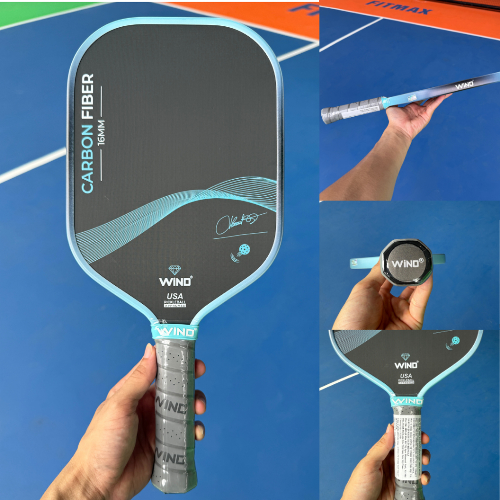 Vợt Pickleball WIND AMUN - Mặt Carbon Graphite Siêu Bền, Kiểm Soát Bóng Chính Xác, Giảm Rung Hiệu Quả