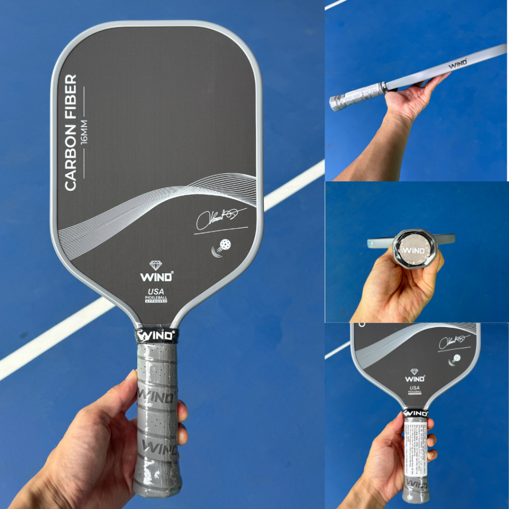 Vợt Pickleball WIND AMUN - Mặt Carbon Graphite Siêu Bền, Kiểm Soát Bóng Chính Xác, Giảm Rung Hiệu Quả