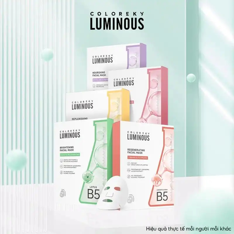 Combo 10 Miếng Mặt Nạ 25ml x 10 miếng Glam Beautique da dầu mụn b5 dưỡng trắng cho ẩn thạch dermaxi