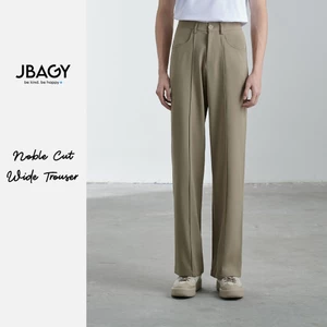 Quần ống rộng nam thương hiệu JBAGY vải Lụa Cotton cách điệu xếp ly - JD0107 (D14K2)