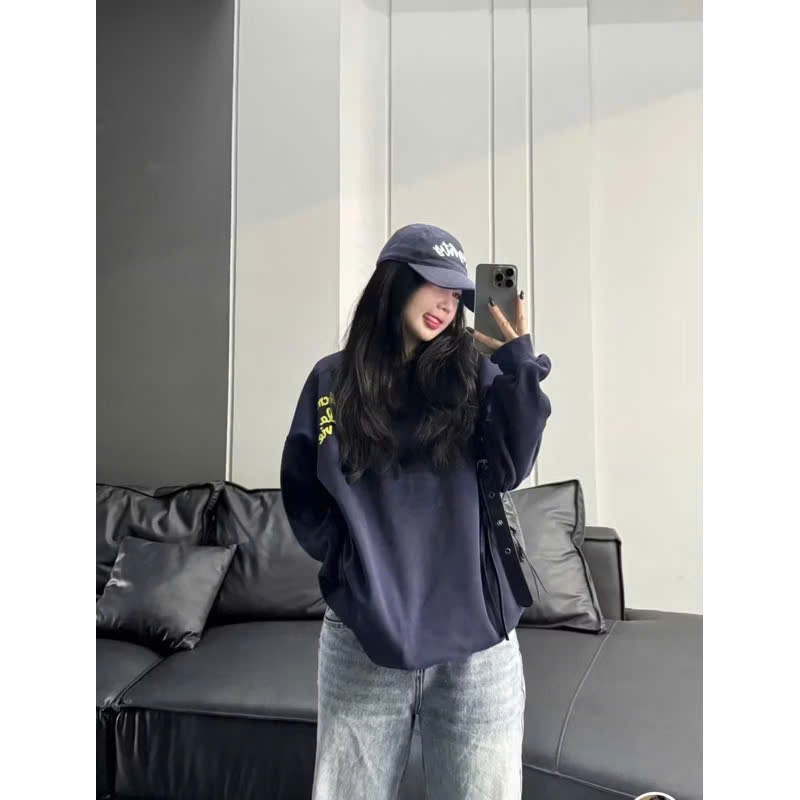 Áo hoodie nỉ basic in chữ vàng nổi bật siu xinh năng động dễ phối đồ hothit 2025 cho phong cách năng động