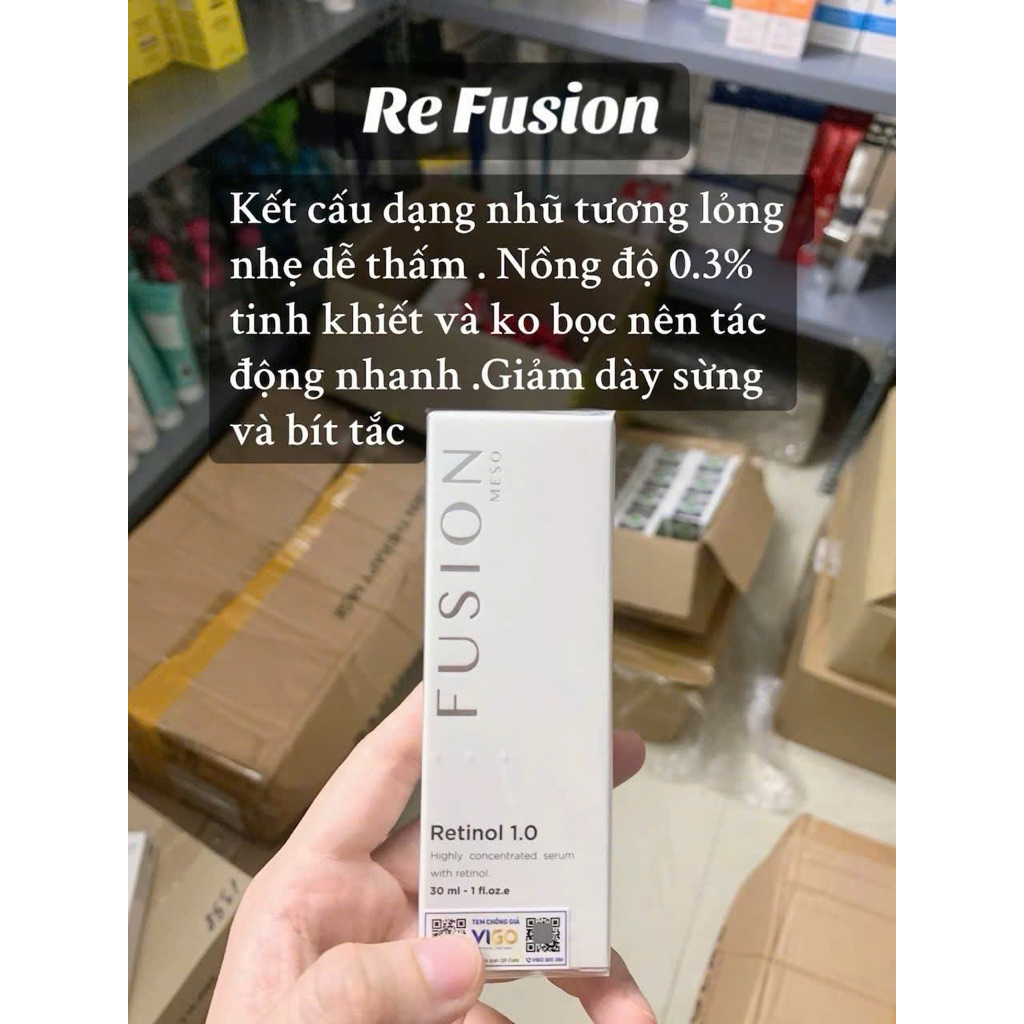 [HÀNG CTY] Tinh chất Retinol 1.0 Fusion Meso Giảm Lão Hóa Da & Giảm Mụn 30ml