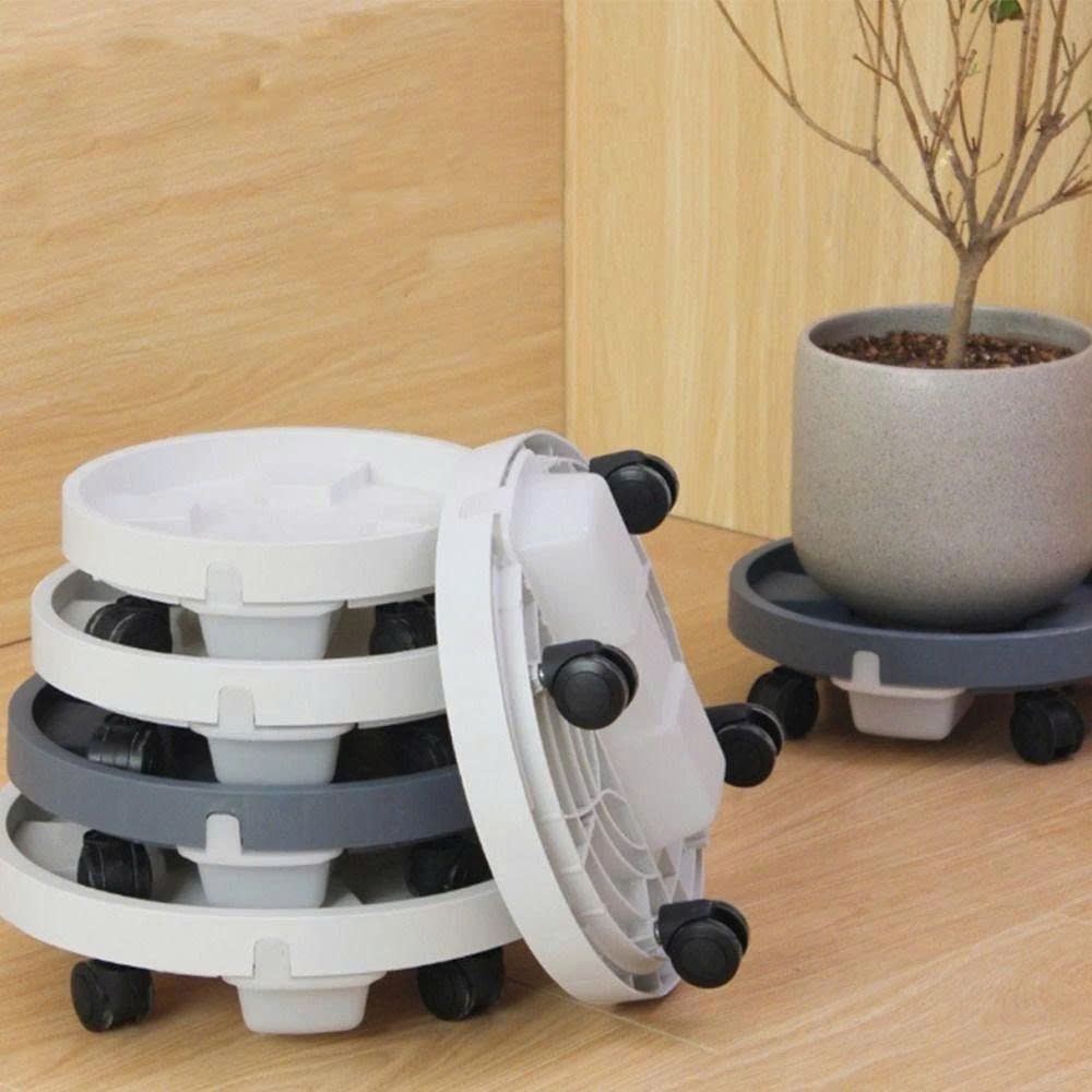 Đế nhựa di chuyển chậu cây có bánh xe xoay 360đ thiết kế hộp thoát nước thông minh chịu lực đến 50kg