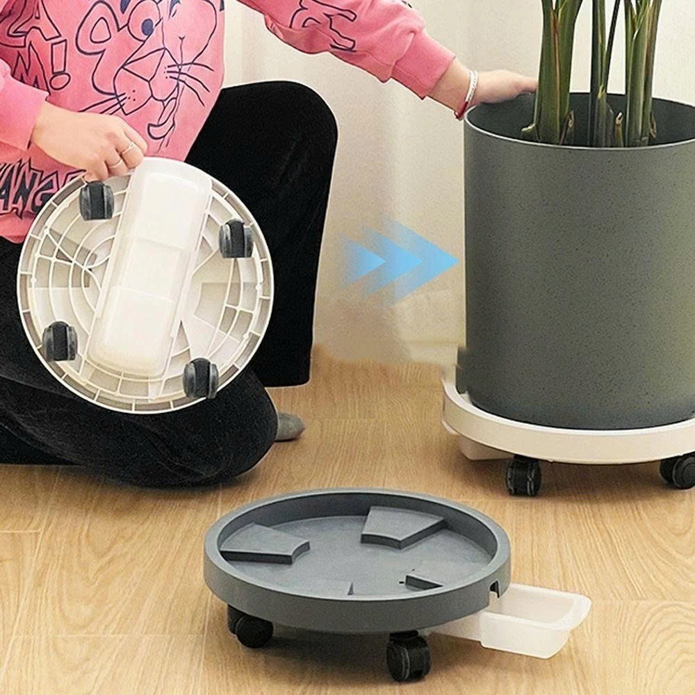 Đế nhựa di chuyển chậu cây có bánh xe xoay 360đ thiết kế hộp thoát nước thông minh chịu lực đến 50kg