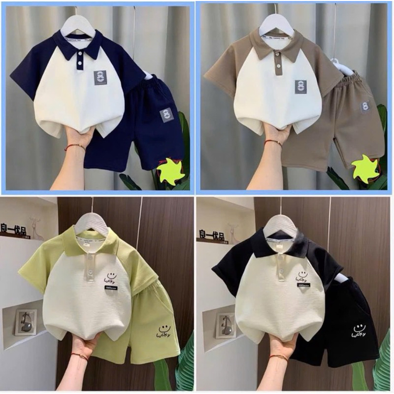 Combo 4bộ Cộc Tay cho Bé Trai đủ size 8-40kg