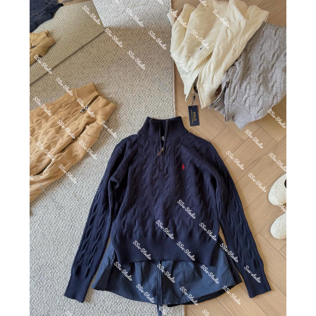 𝑺𝒔𝒖.𝑺𝒕𝒖𝒅𝒊𝒐 [CÓ SẴN] QUẢNG CHÂU LOẠI 1 FULL TAG ÁO LEN VẶN THỪNG NGỰA THÊU KÉO KHOÁ NGỰC XIU XINH