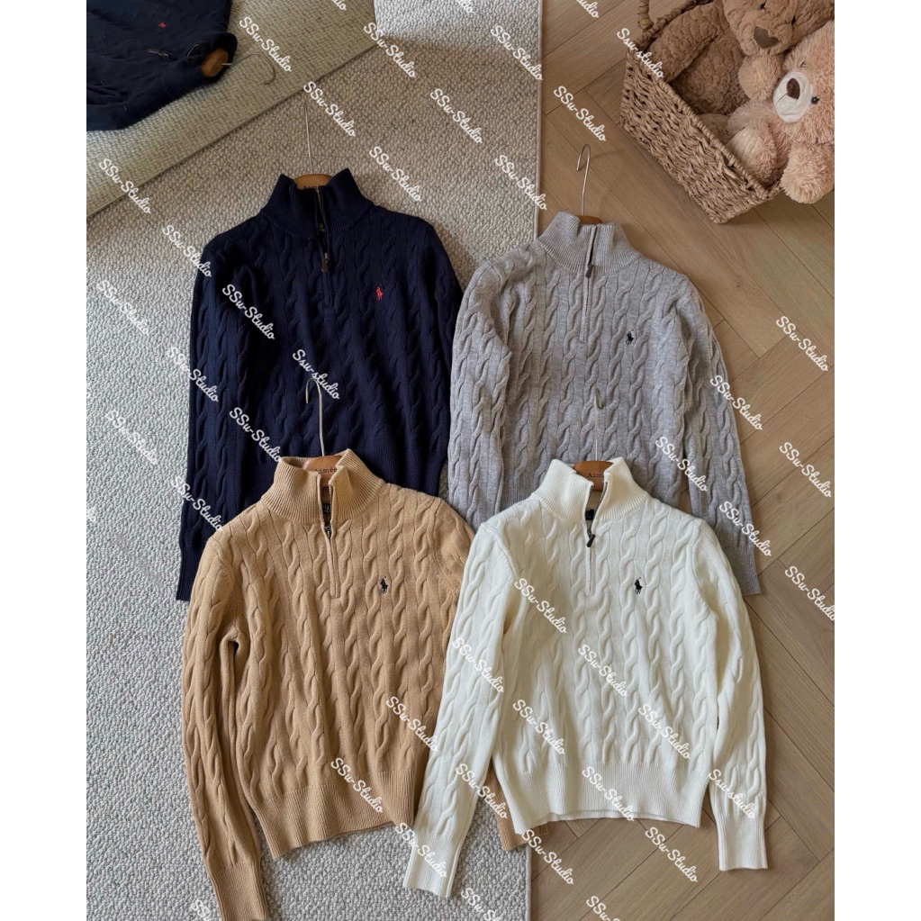 𝑺𝒔𝒖.𝑺𝒕𝒖𝒅𝒊𝒐 [CÓ SẴN] QUẢNG CHÂU LOẠI 1 FULL TAG ÁO LEN VẶN THỪNG NGỰA THÊU KÉO KHOÁ NGỰC XIU XINH