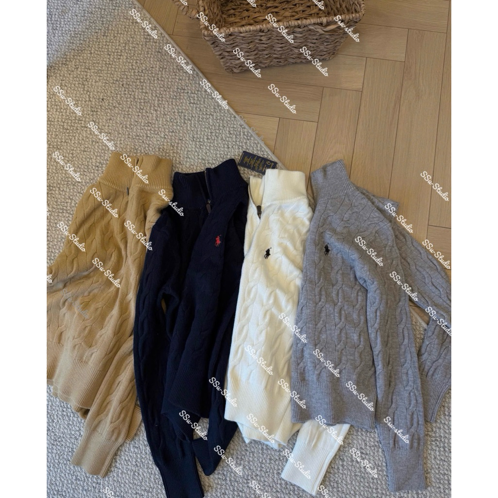 𝑺𝒔𝒖.𝑺𝒕𝒖𝒅𝒊𝒐 [CÓ SẴN] QUẢNG CHÂU LOẠI 1 FULL TAG ÁO LEN VẶN THỪNG NGỰA THÊU KÉO KHOÁ NGỰC XIU XINH