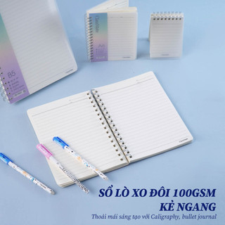Sổ Lò Xo Bìa Nhựa 100gsm 200 Trang CLASSMATE, Sổ Tay A5/B5 Kẻ Ngang, Caro, Dot Grid Dùng Ghi Chép