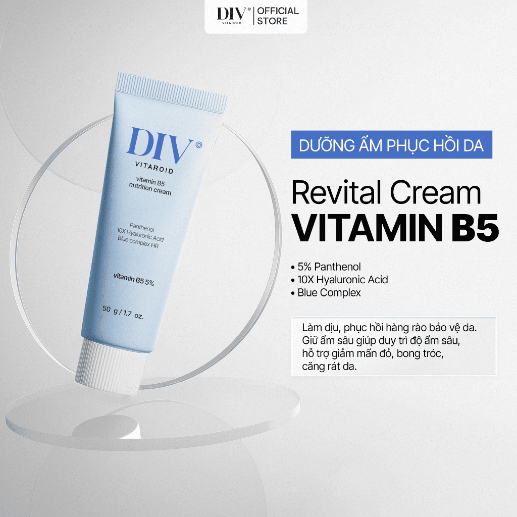 [LIVE] Kem Dưỡng Ẩm DIV Vitamin B5 Hỗ Trợ Làm Dịu Giữ Ẩm Và Tăng Cường Hàng Rào Bảo Vệ Da Với 5% Panthenol 50gram | BigBuy360 - bigbuy360.vn