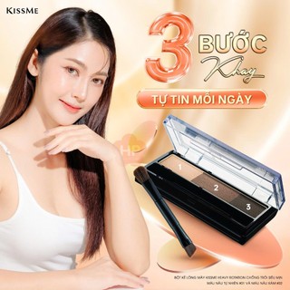 Bột Kẻ Lông Mày Siêu Mịn Kissme Heavy Rotation Natural Powder Eyebrow Màu Nâu Tự Nhiên 2.3g