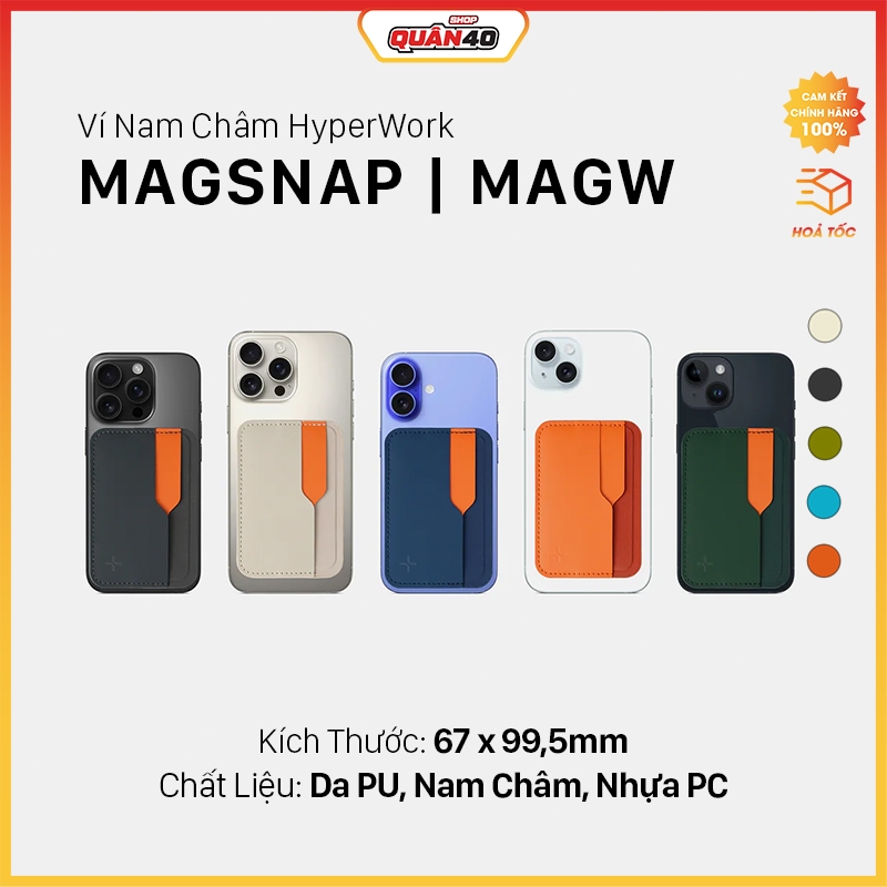 Ví Nam Châm HyperWork MagSnap MAGW | Tương Thích Chuẩn Magsafe - Hàng ...