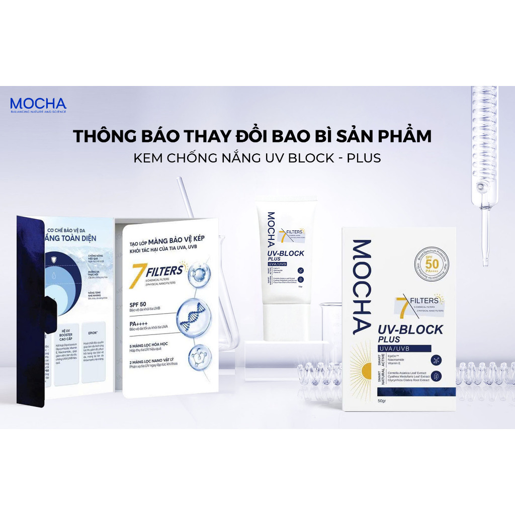 Kem chống nắng BlockSunscreeen Mocha Derma 50g