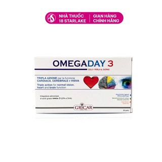 Omegaday 3 Nhập Khẩu Italy – Hỗ Trợ Tim Mạch, Não Bộ Và Thị Lực Với DHA, EPA Và Vitamin E Cho Sức Khỏe Toàn Diện