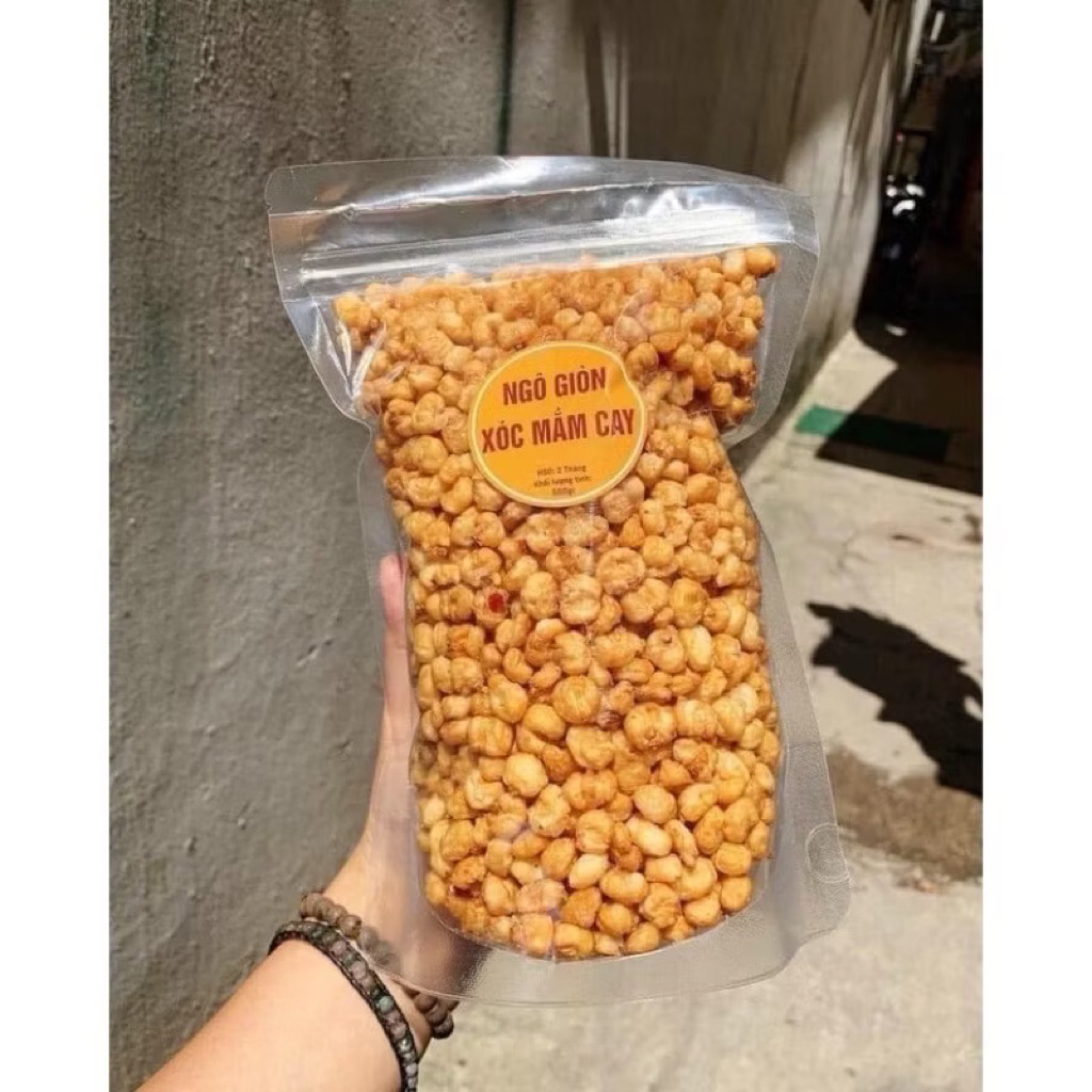 900gr Ngô cay sấy giòn xóc mắm cay ( chia 2 túi 450gr)