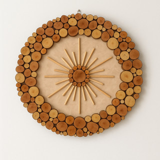 Tranh gỗ treo tường MẶT TRỜI LỘC MỘC - Trang trí không gian - Handmade Decor Nghệ Thuật thiên nhiên