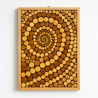 Tranh gỗ treo tường Lốc Xoáy LỘC MỘC kích thước 40x60cm - Handmade Decor Nghệ Thuật thiên nhiên