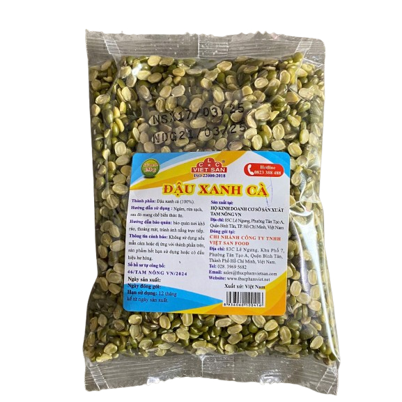 Đậu Xanh Cà Việt San 150g/300g/500g - Hạt Vàng Chắc, Dẻo Mịn Chuyên Làm Nhân Bánh, Nấu Chè