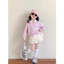 Sét váy thu đông Áo sweater hồng pastel phối chân váy tầng bồng bềnh cho bé gái từ 10-45kg