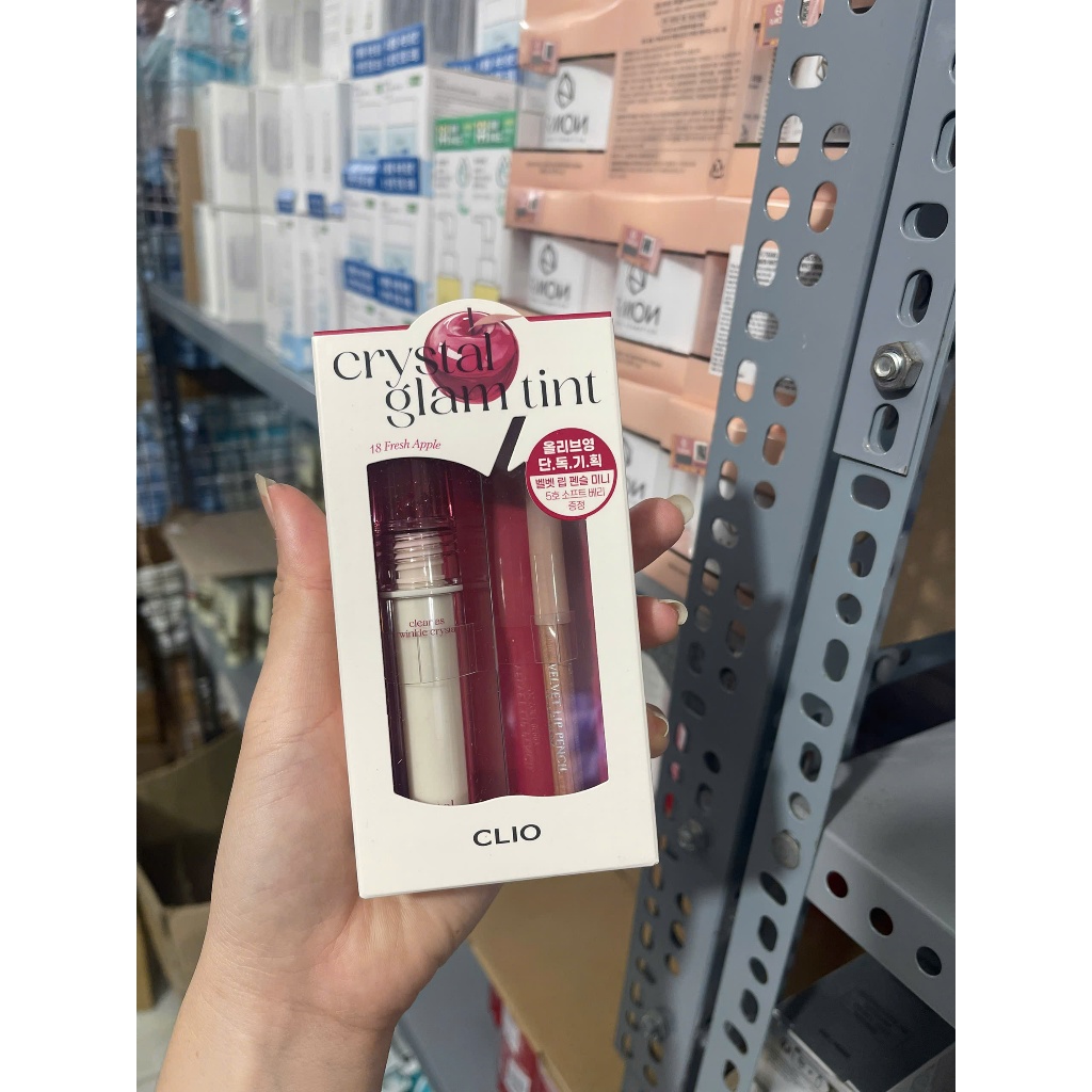 Son Tint Bóng CLIO Crystal Glam Tint Son Nhẹ Bền Màu, Mềm Mịn Trên Môi 3,4g [01.2027]