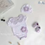 Mũ, Turban đính Hoa Tím, 0-12M chất Petit mềm mại, PÉ BY HY