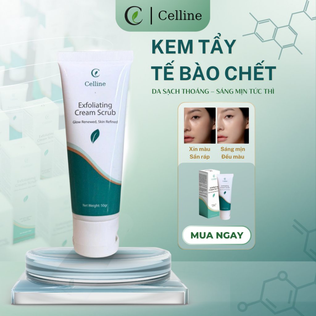 Tẩy Tế Bào Chết Celline Exfoliating Cream Srcub vật lý Cho Da Mặt 50g - Skincare Làm Đẹp Da