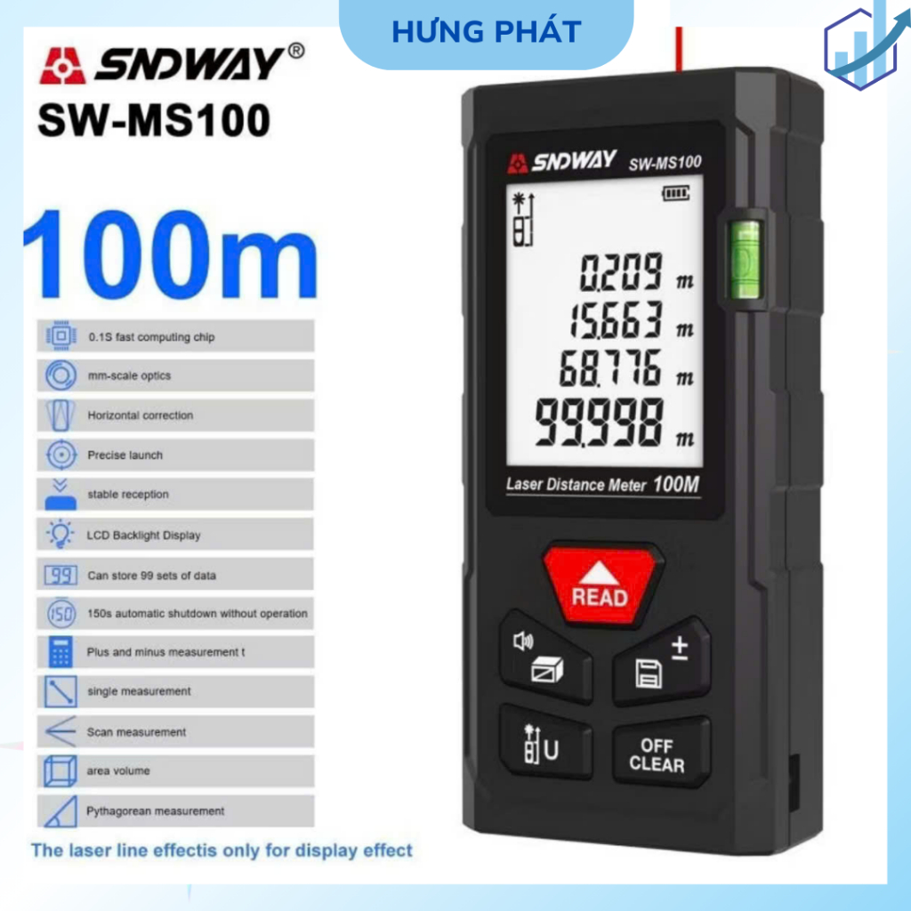Thước đo khoảng cách bằng tia laser SW-MS50/MS70/MS100 SNDWAY