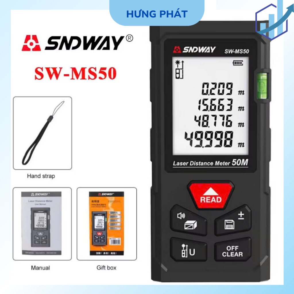 Thước đo khoảng cách bằng tia laser SW-MS50/MS70/MS100 SNDWAY