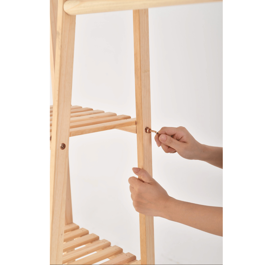 Kệ Gỗ Vuông 5 Tầng, Kệ Decor Đồ Đa Năng Để Đầu Giường, Phòng Khách, Phòng Ngủ Làm Bằng Gỗ Thông Tự Nhiên