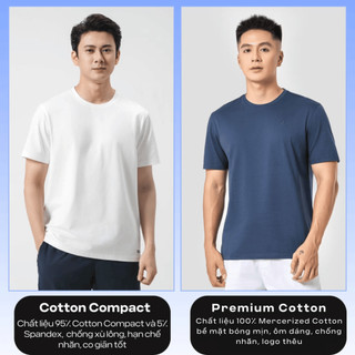 Áo thun nam Cotton Compact phiên bản Premium chống nhăn vải thoáng mát co giãn tốt Coolmate