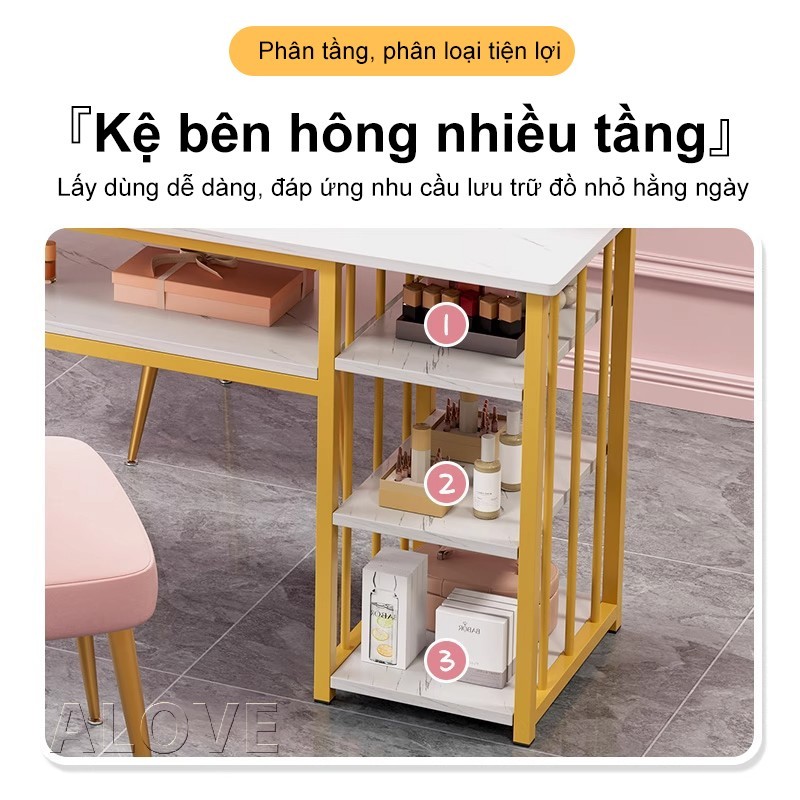 Bàn làm nails hiện đại bàn nail gỗ thiết kế tối giản kèm ngăn kéo lưu trữ tiện lợi phù hợp salon | BigBuy360 - bigbuy360.vn