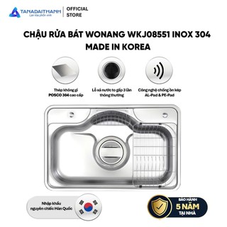 Chậu Rửa Bát Wonang Tân Á Đại Thành WKJ08551 Inox 304 Nhập Khẩu Hàn Không Kèm Hộc Phụ