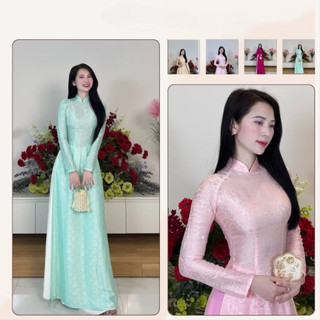 Áo Dài Truyền Thống Gấm Tơ Nữ – Áo Dài Gấm Dự Tiệc, Chụp Ảnh, Lễ Hội Sang Trọng | Áo dài Phương Linh