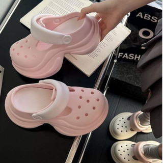 Dép sục nữ đế cao 7cm Mita dáng Holo trơn kiểu sandal quai hậu dễ thương CS-203
