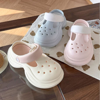 Dép sục nữ đế cao 7cm Mita dáng Holo trơn kiểu sandal quai hậu dễ thương CS-203