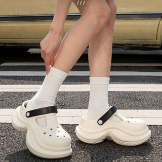 Dép sục nữ đế cao 7cm Mita dáng Holo trơn kiểu sandal quai hậu dễ thương CS-203