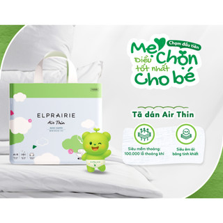 [LIVE KOL] Tã/Bỉm Dán ELPRAIRIE Air Thin Nội Địa Hàn Mỏng Nhẹ, Thấm Hút, Mềm Mại Chống Hăm S34/M30/L26