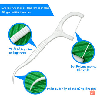 Combo 5 hộp tăm chỉ nha khoa vệ sinh kẽ răng chân nướu chuyên dụng #A239