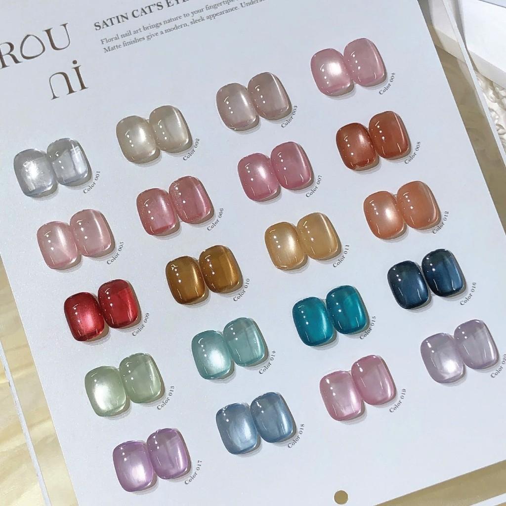ROUni Sơn mắt mèo, hiệu ứng pha lê trong suốt, hạt thủy tinh ngọc trai lấp lánh, chuyên dụng
