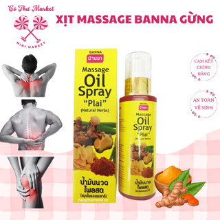 Dầu Xịt Xoa Bóp Nghệ Gừng Sả Massage Oil Spray PLAI Thái Lan 85ml - CÔ THƯ MARKET