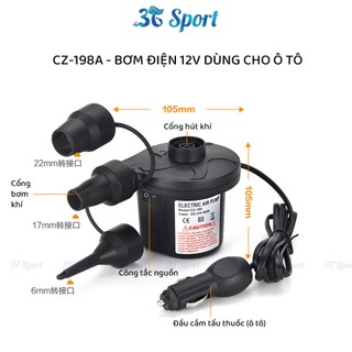 Bơm điện đa năng cầm tay bơm & hút 2 chiều siêu nhanh dùng cho phao bơi, nệm hơi, bể bơi BĐ-CZ198