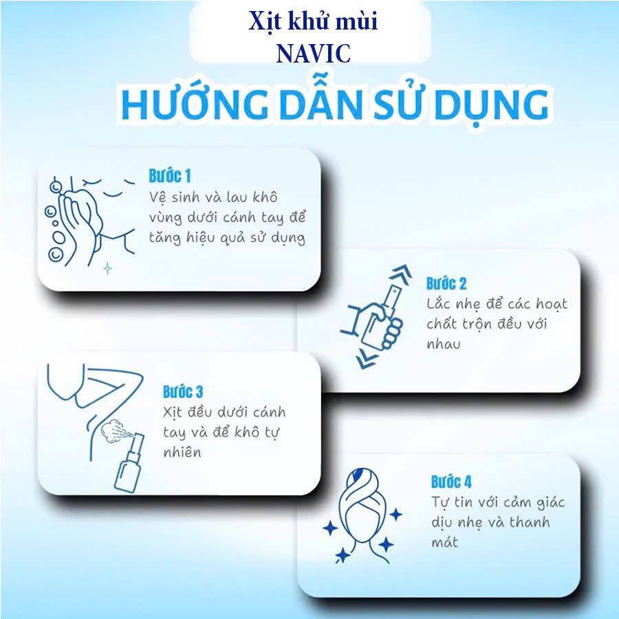 Xịt khử mùi cơ thể Navic hương nhài