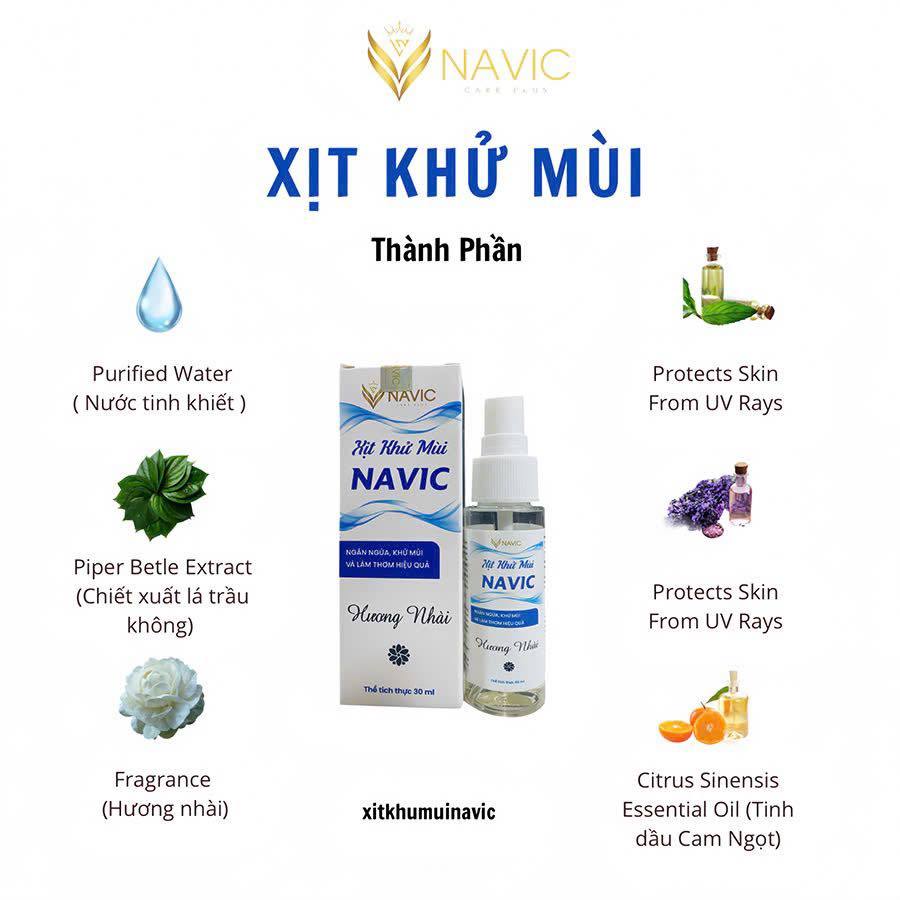 Xịt khử mùi cơ thể Navic hương nhài