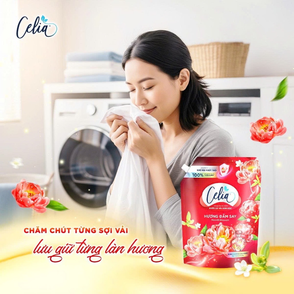 TÚI Nước Xả Vải Celia - Hương Đắm Say, Lưu Hương Trên Từng Sợi Vải  2.4L - THƠM LÂU HƠN