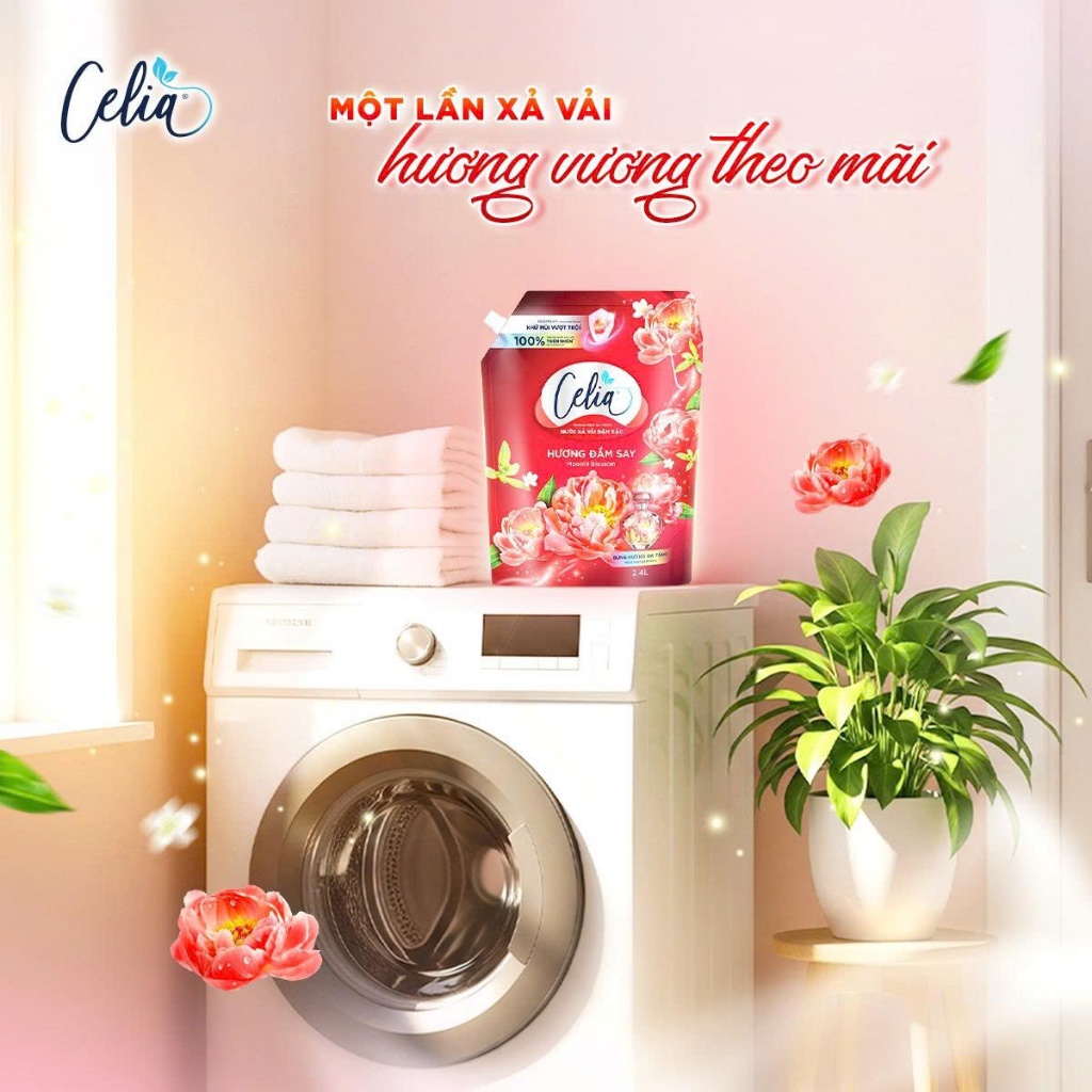 TÚI Nước Xả Vải Celia - Hương Đắm Say, Lưu Hương Trên Từng Sợi Vải  2.4L - THƠM LÂU HƠN