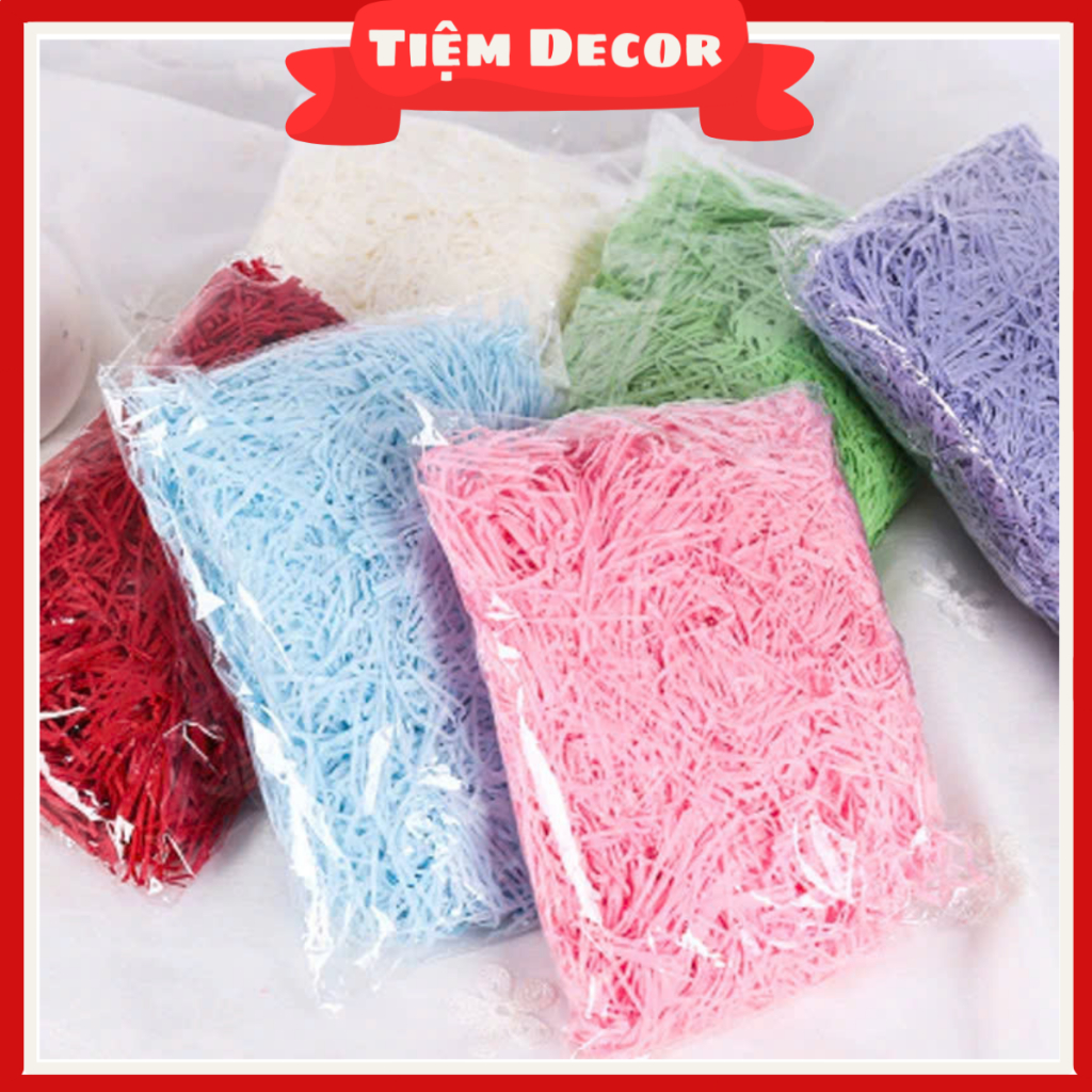 Giấy Rơm Lót Hộp Quà Tặng, Giấy Kraft Cắt Sợi 50gr Nhiều Màu Pastel ...